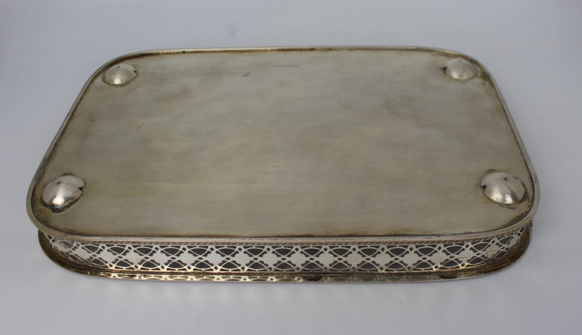 Vintage Galleried Silver Plated Tray - Image 4 of 5