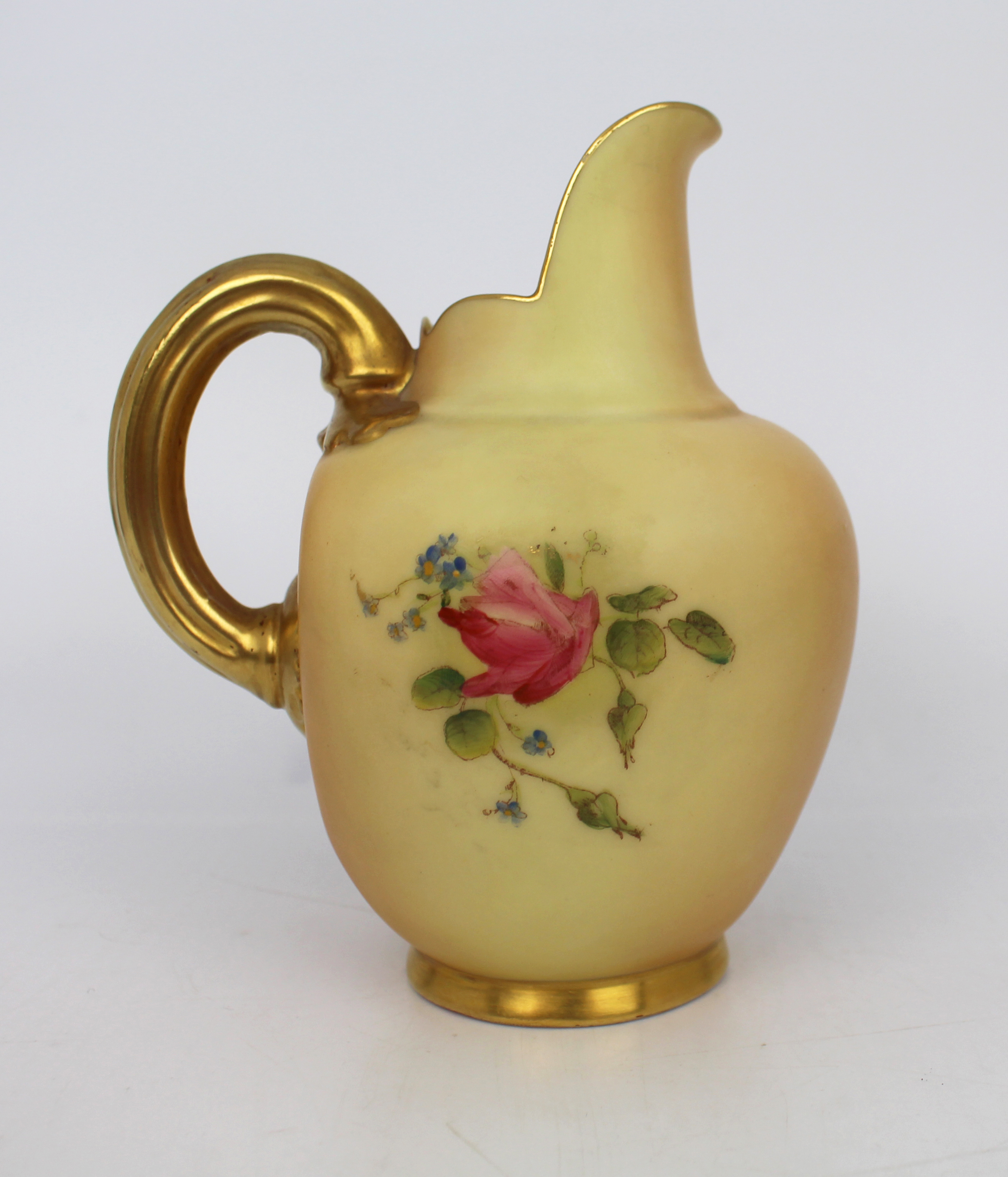 Royal Worcester Floral Blush Jug 1912 - Image 3 of 6