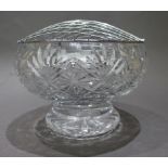 Vintage Cut Glass Crystal Rose Bowl