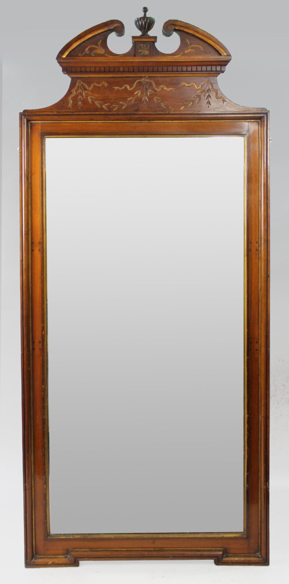 Tall Mahogany & Parcel Gilt Mirror c.1900