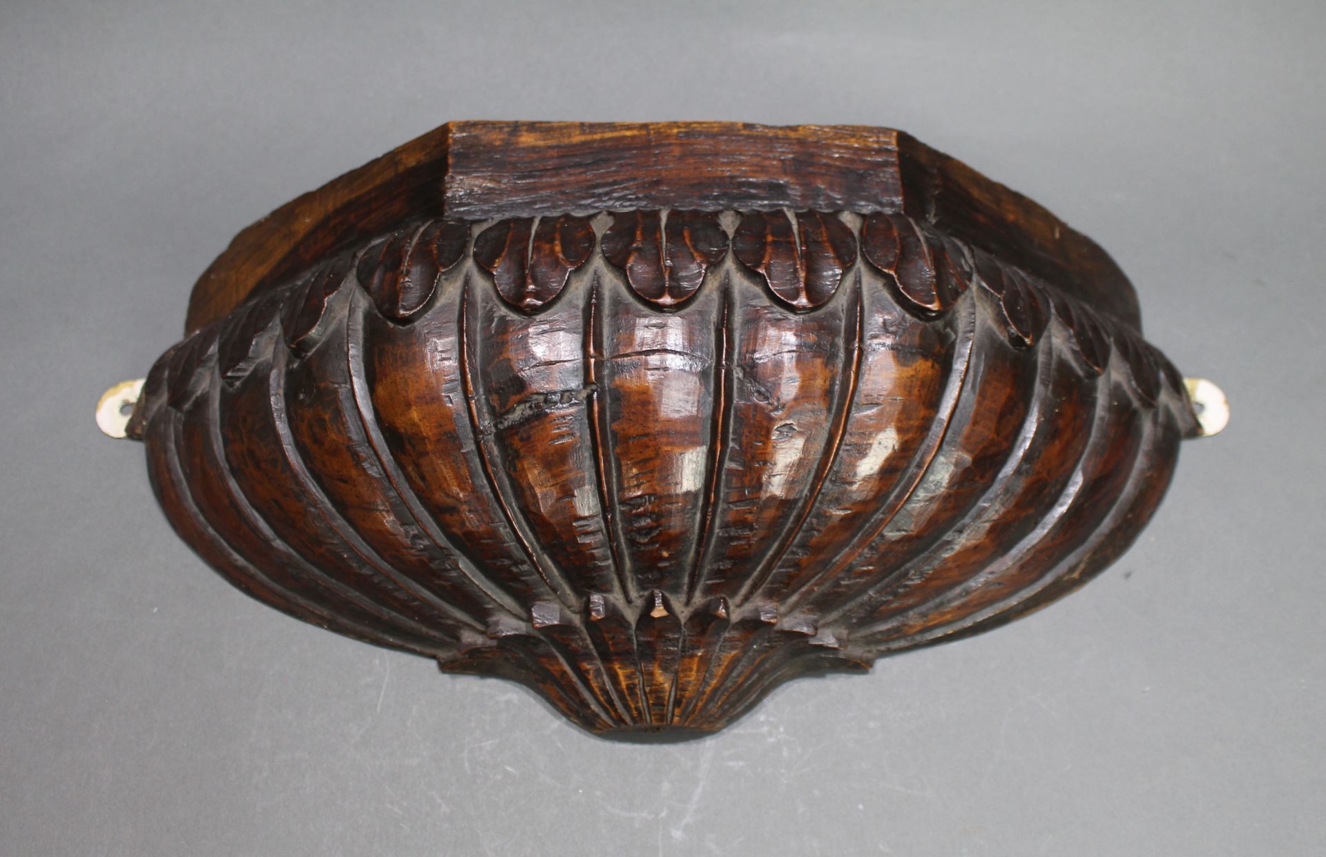 Victorian English Carved Oak Wall Bracket - Image 2 of 3