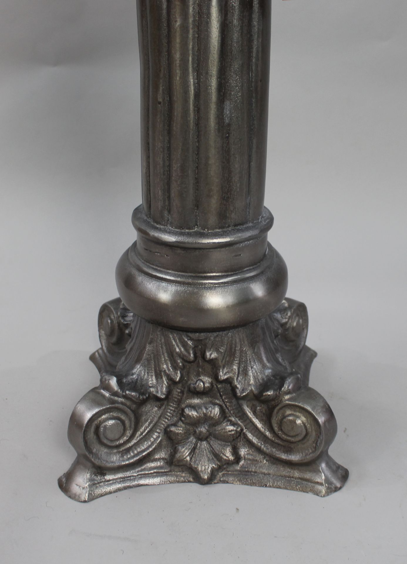 Pair of Ornate Silvered Column Pedestal Stand - Image 6 of 6