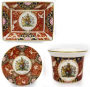 Collection of 3 Royal Worcester Queen Elizabeth II Golden Jubilee Pieces