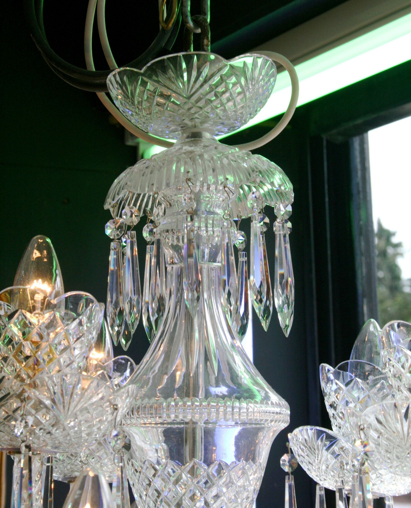 Cut Glass 12 Arm Waterford Crystal Chandelier - Image 3 of 14