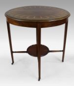 Edwardian Inlaid Oval Side Table