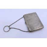 Victorian Silver Card Case By Joseph Gloster Birmingham 1898