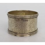 Victorian Silver Napkin Ring London 1883