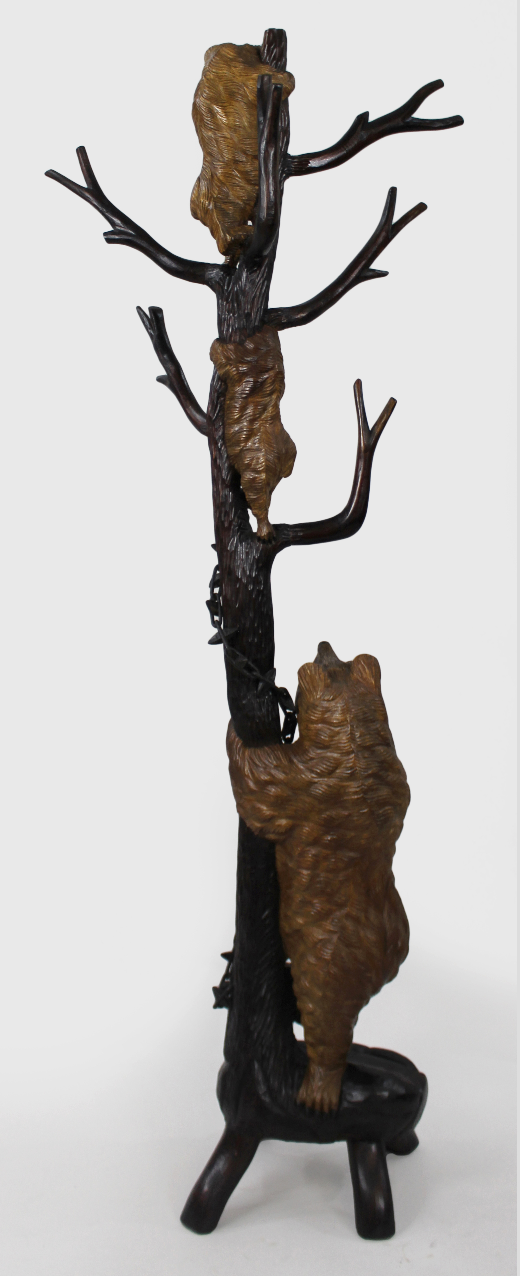 19th Century Black Forest Carved Bear Coat Stand - Image 3 of 12