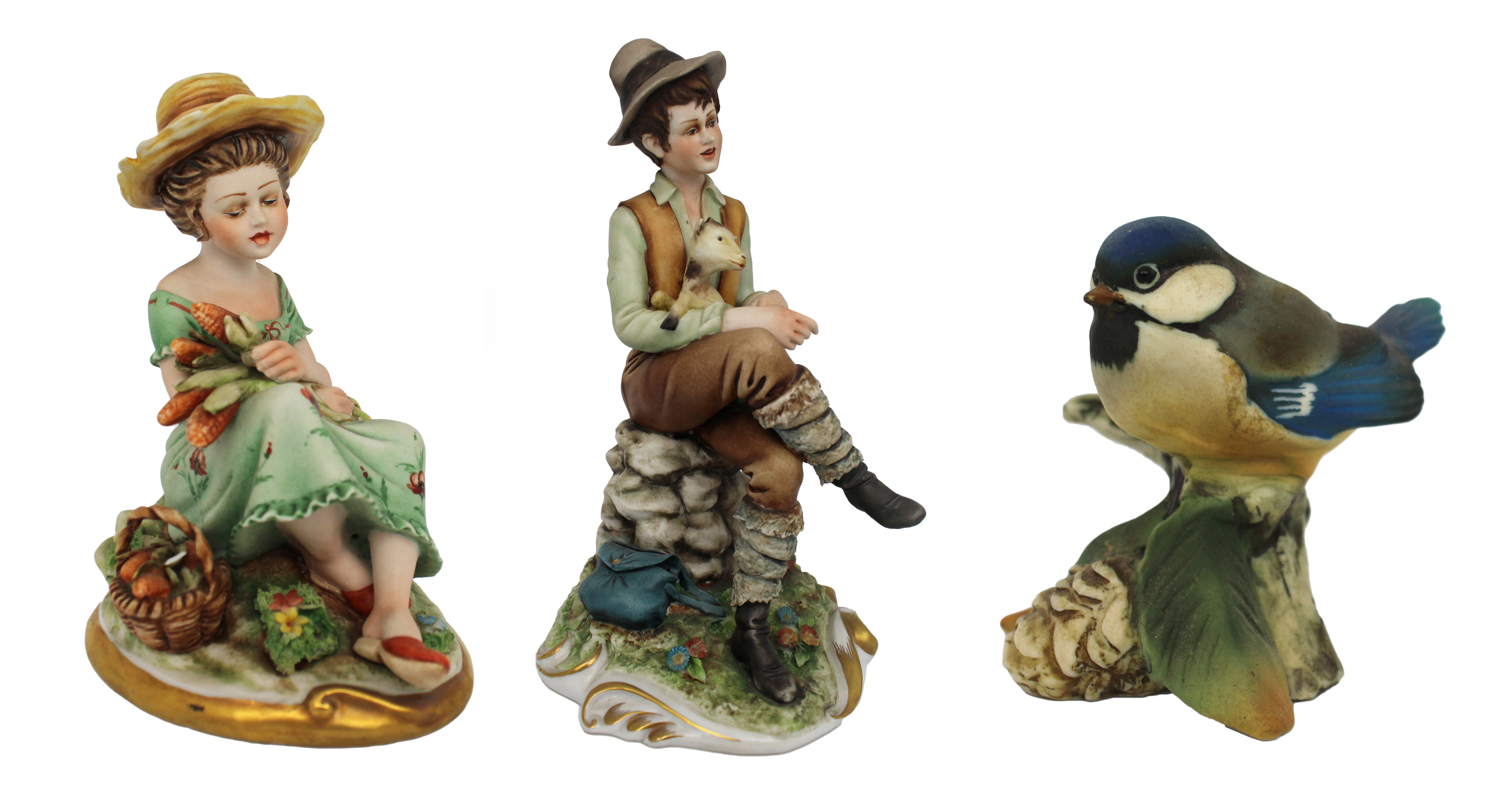 Collection of 3 Vintage Capodimonte Figurines