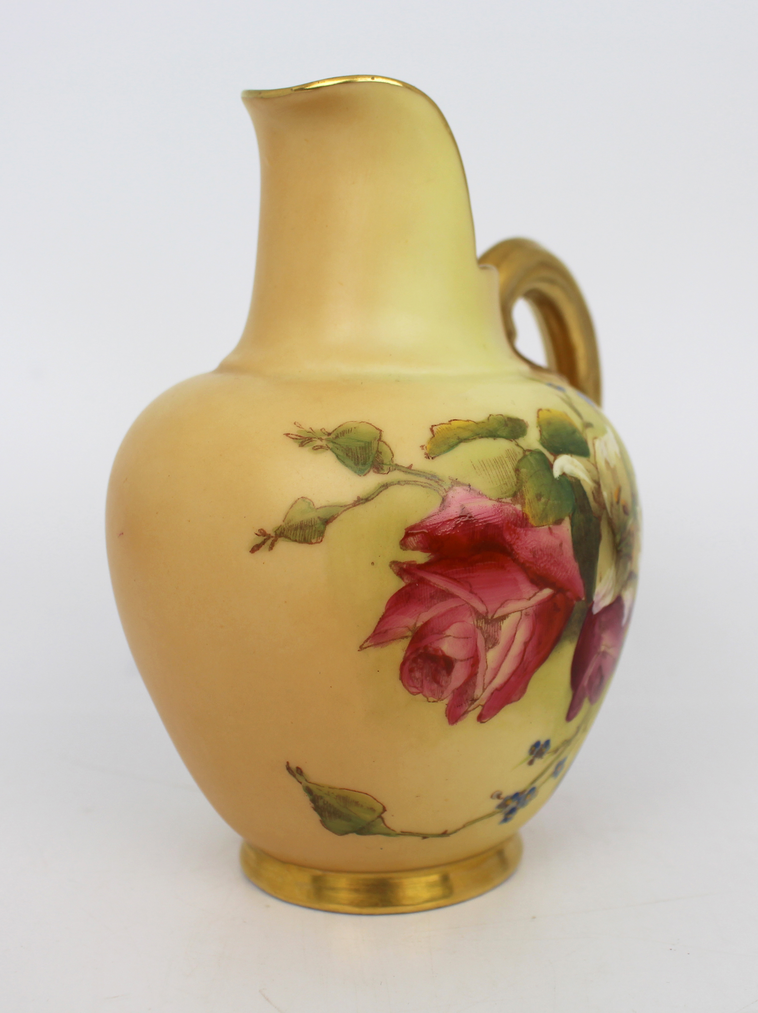 Royal Worcester Floral Blush Jug 1912 - Image 2 of 6