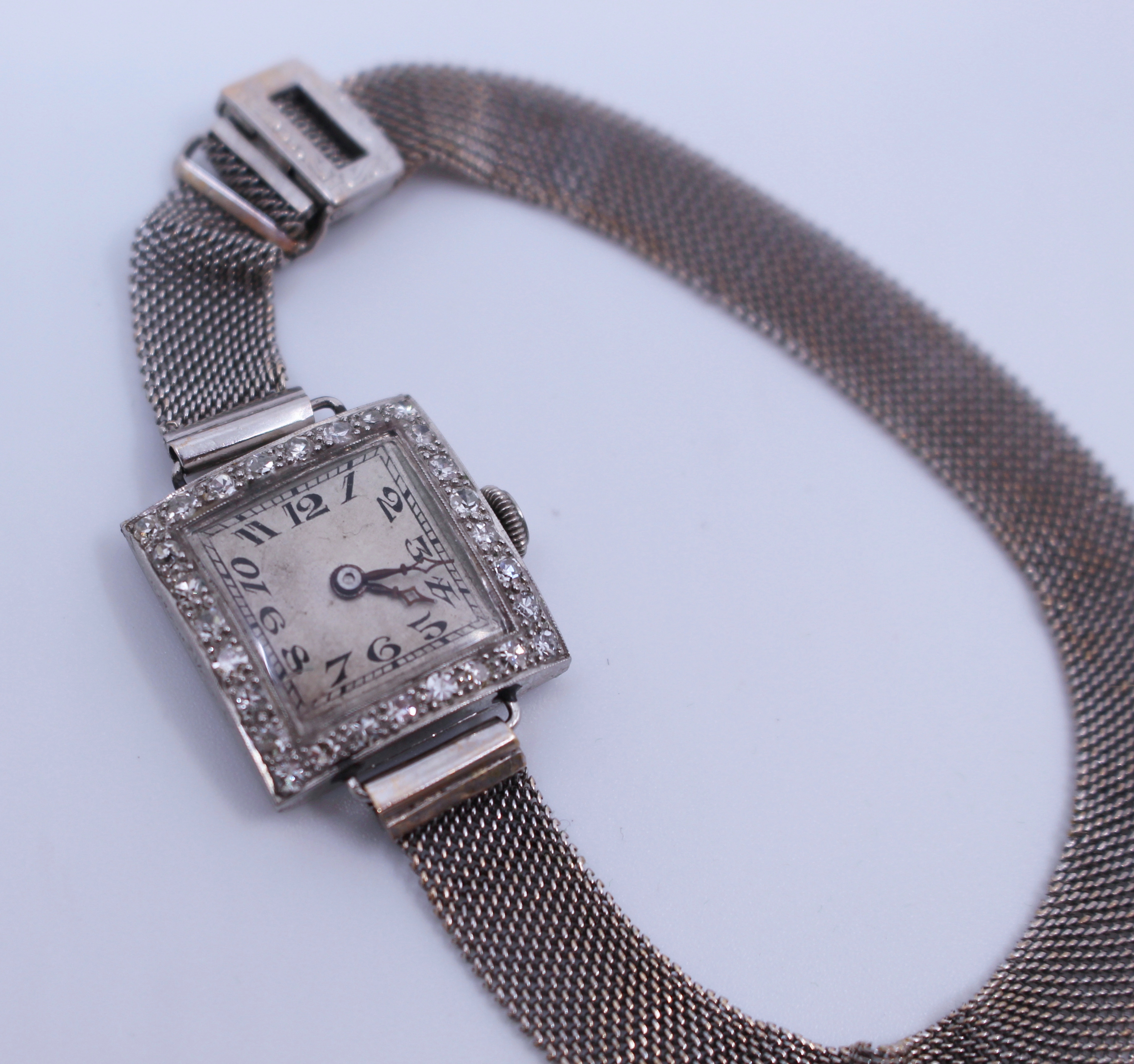 Art Deco Diamond Set Platinum & Gold Ladies Wristwatch - Image 10 of 15