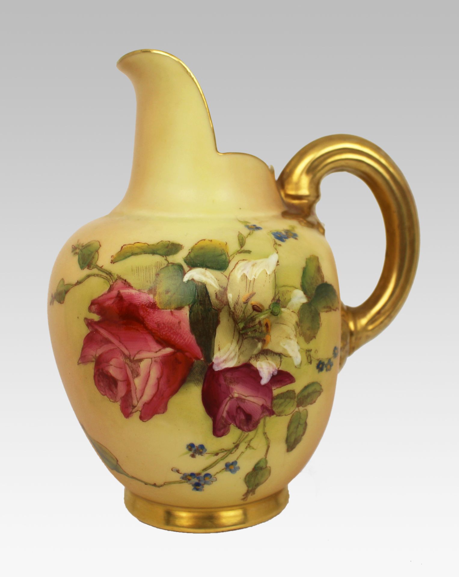 Royal Worcester Floral Blush Jug 1912