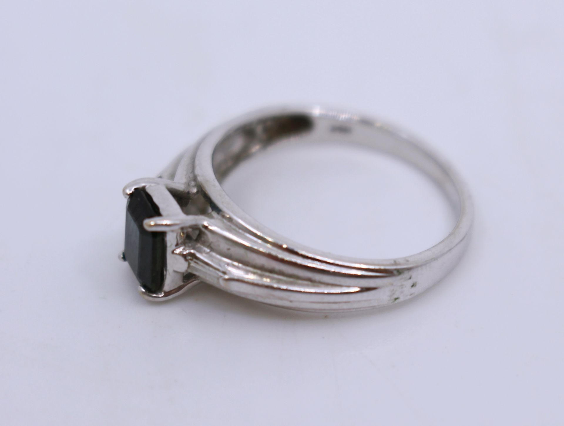 Emerald Cut Tourmaline 14ct White Gold Ring - Image 3 of 13