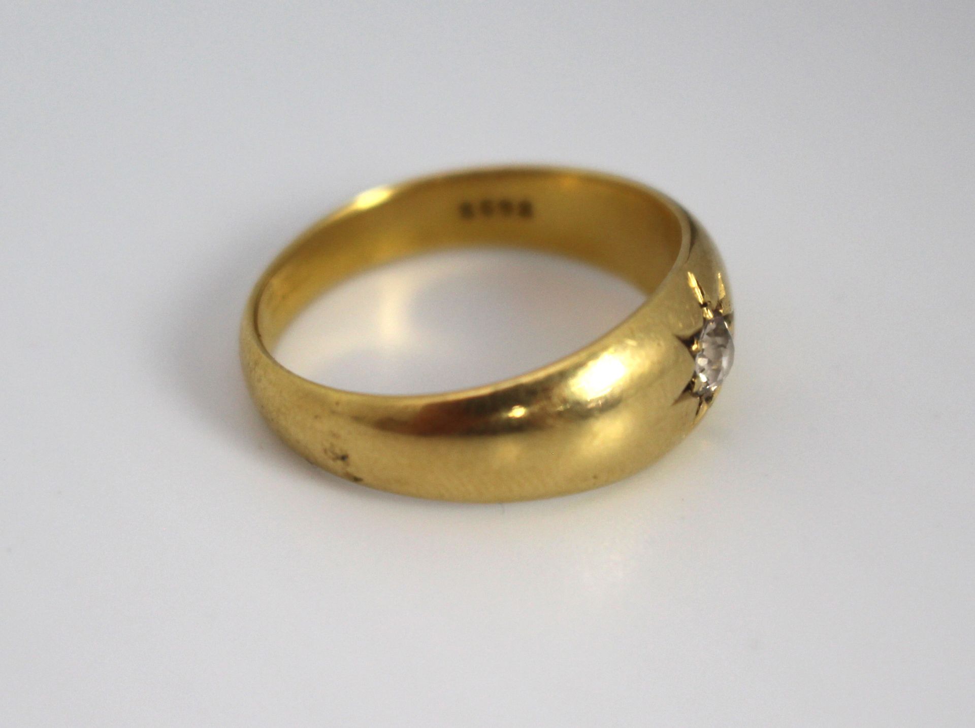 Diamond 18ct Yellow Gold Signet Ring - Image 3 of 4