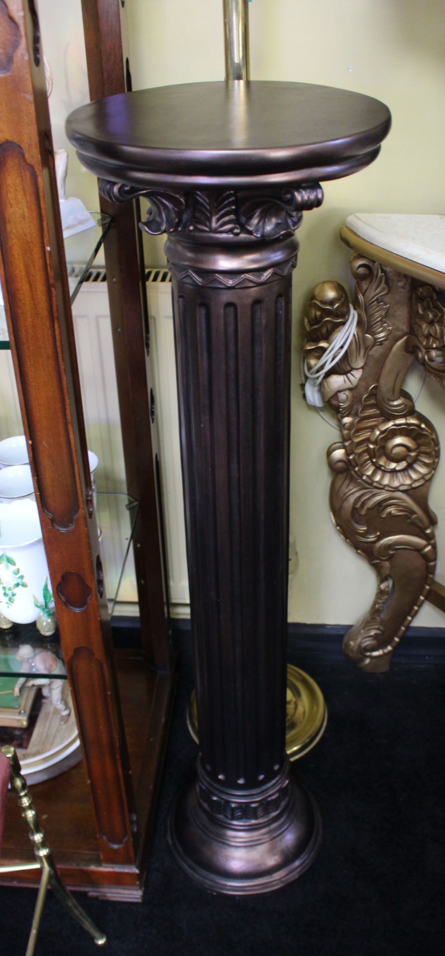 Heavy Antique Style Bronzed Pedestal Stand - Image 2 of 3