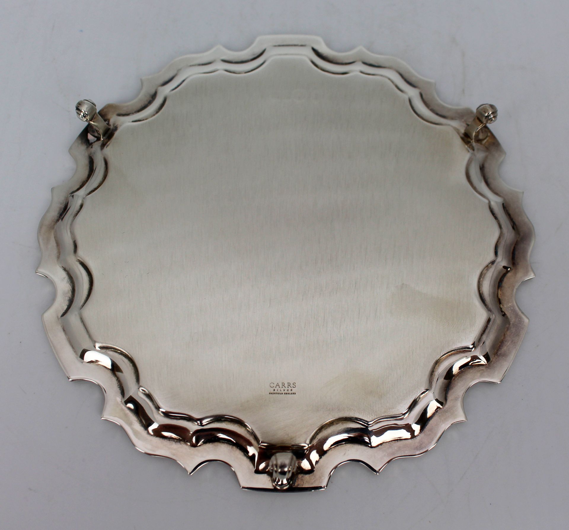 Carrs Sterling Silver Newmarket Racecourses Salver Card Tray - Image 5 of 6