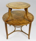 Early 20th c. Satinwood Two Tier Table