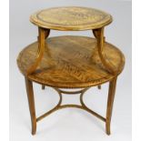 Early 20th c. Satinwood Two Tier Table