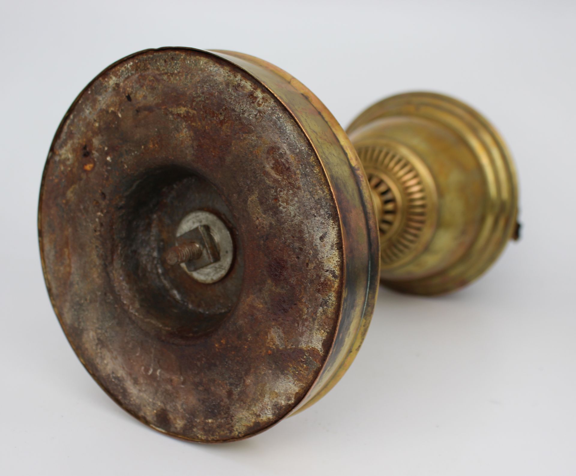 Antique Brass Oil Lamp Base - Image 4 of 4