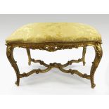 Louis XV Style Giltwood Upholstered Window Seat