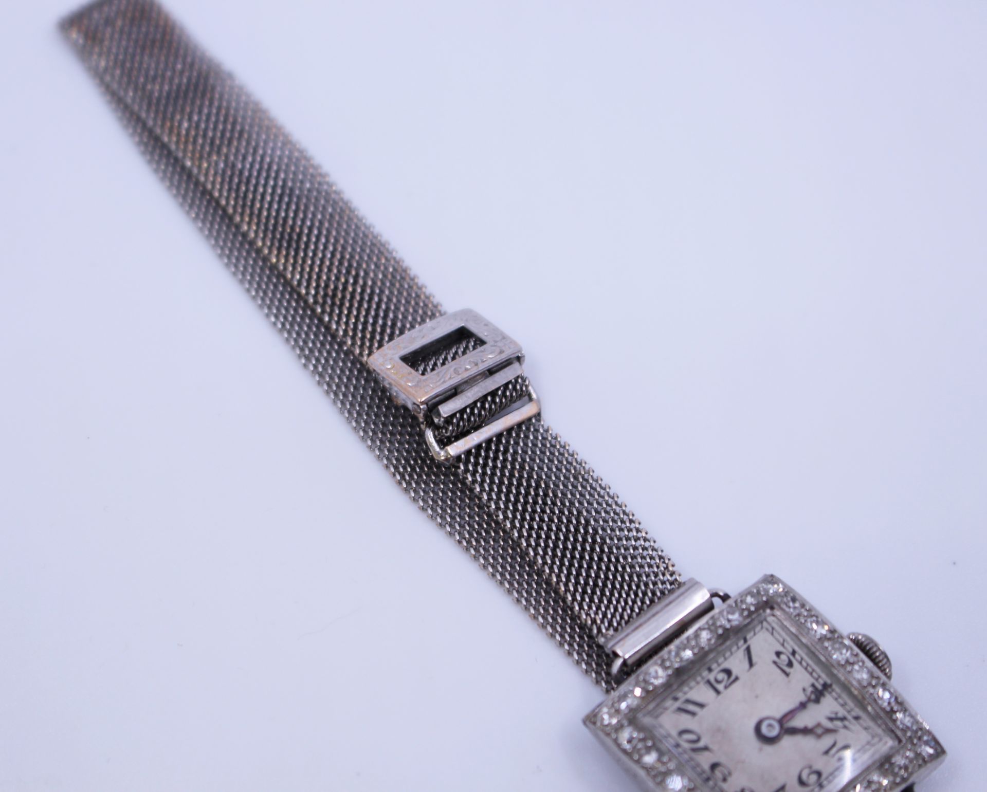 Art Deco Diamond Set Platinum & Gold Ladies Wristwatch - Image 7 of 15