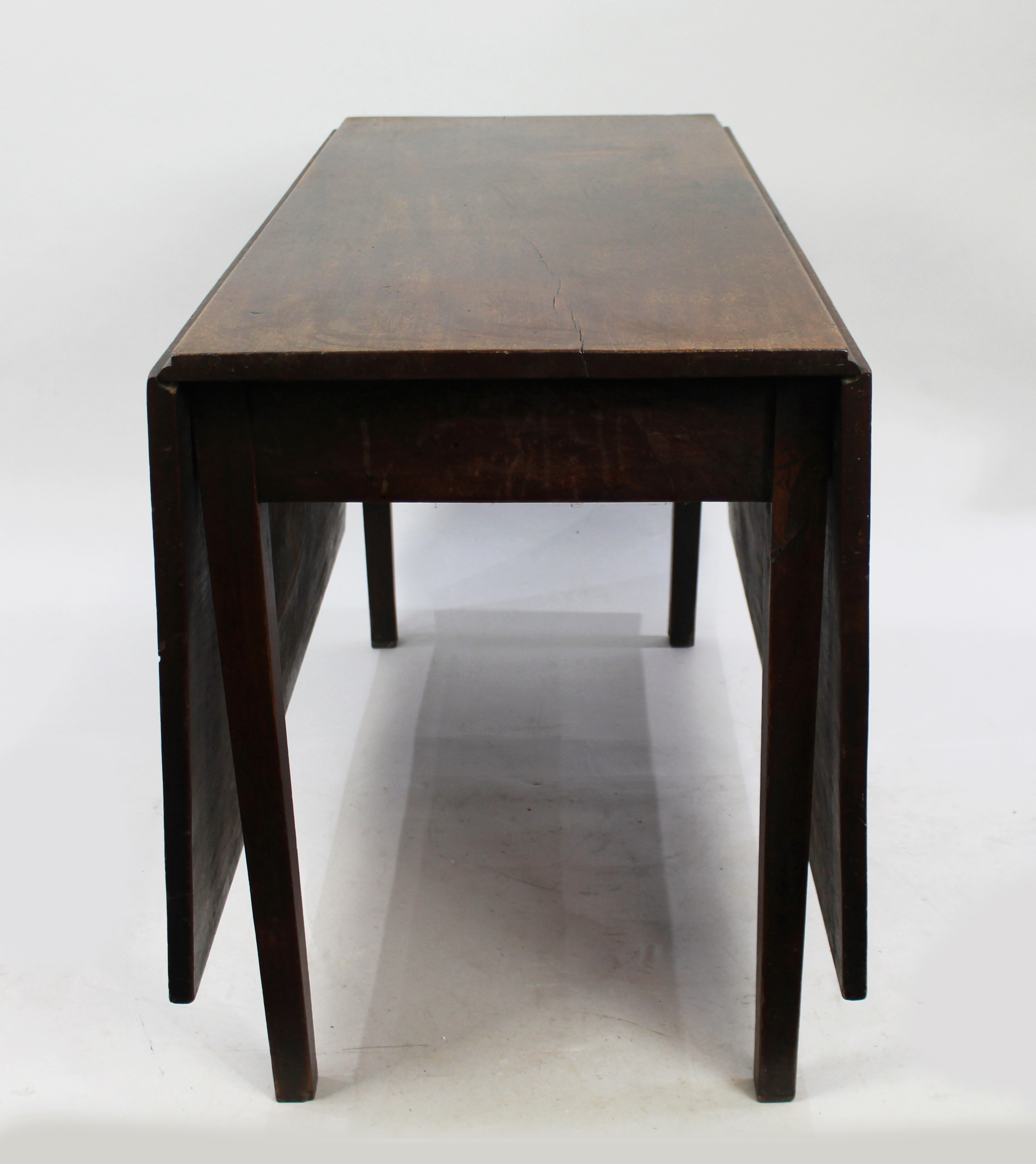 George III Oak Drop Leaf Dining Table - Image 4 of 7