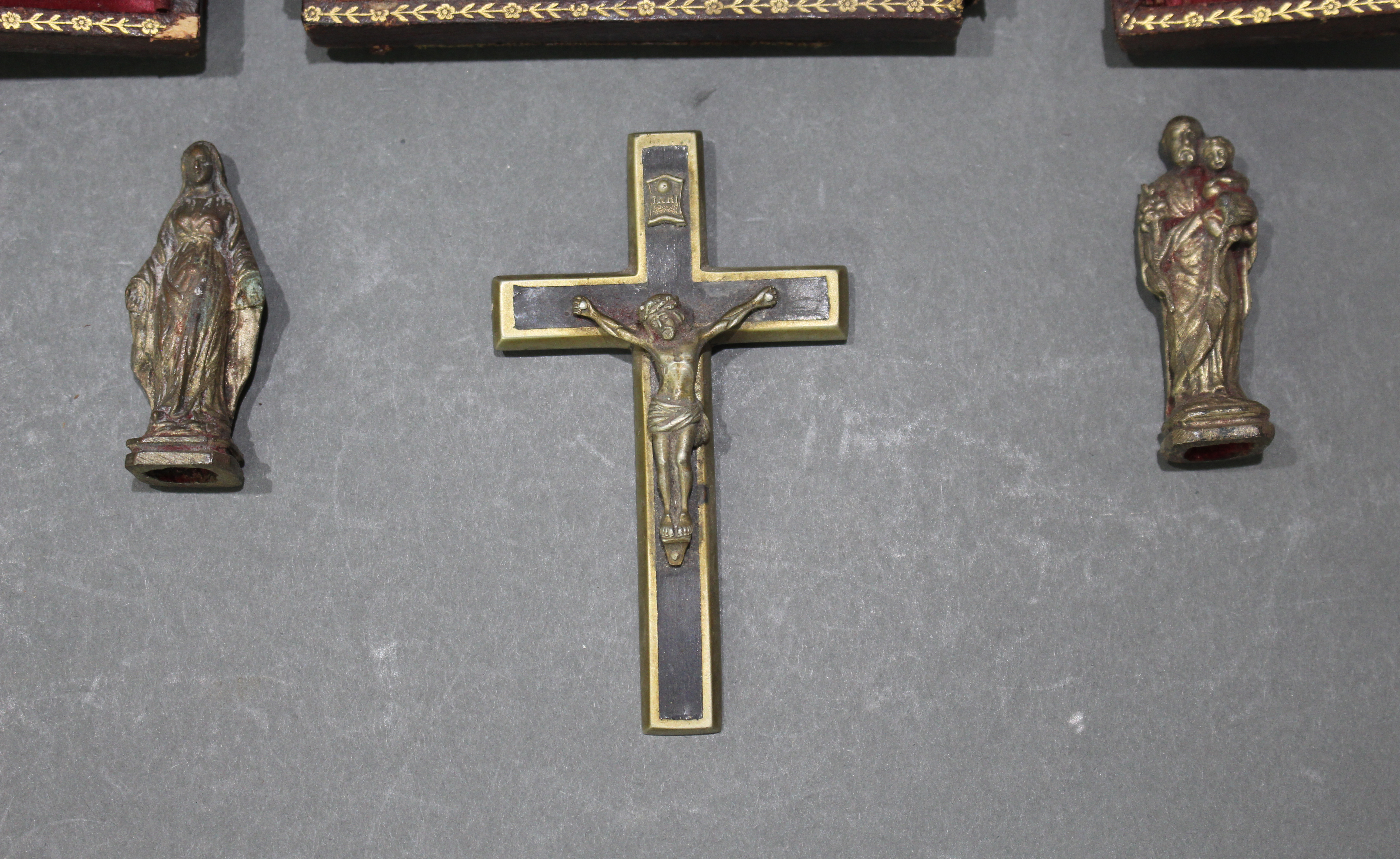 Antique Cased Crucifix Set - Image 5 of 12