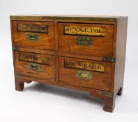 Brass Bound 19th c. Chest Apothecary Chest