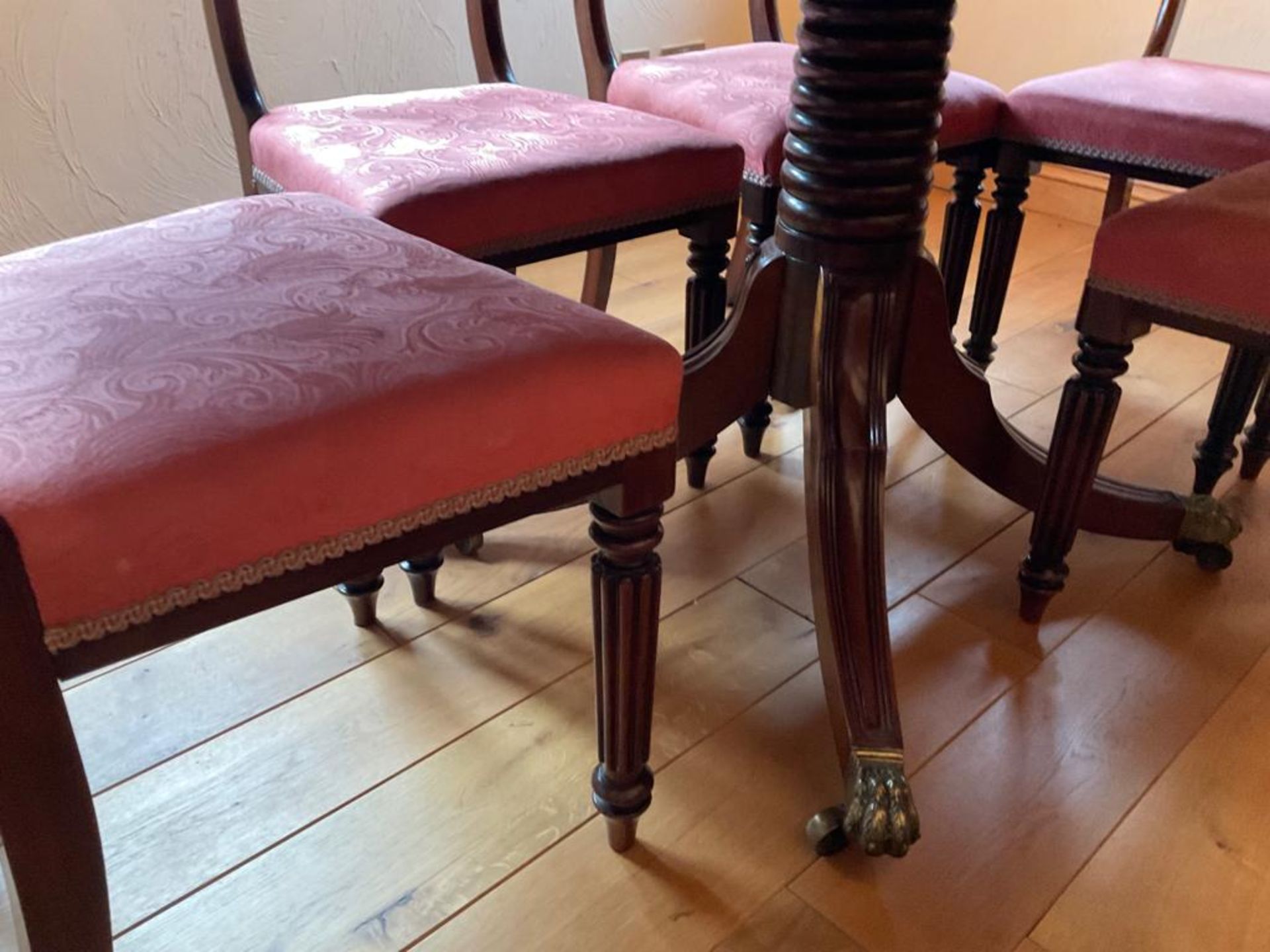 Antique George IV Breakfast Table & 6 Chairs - Image 3 of 13