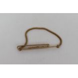 Vintage 9ct Gold Tie Clip JC & S