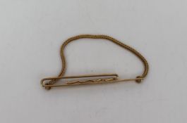 Vintage 9ct Gold Tie Clip JC & S