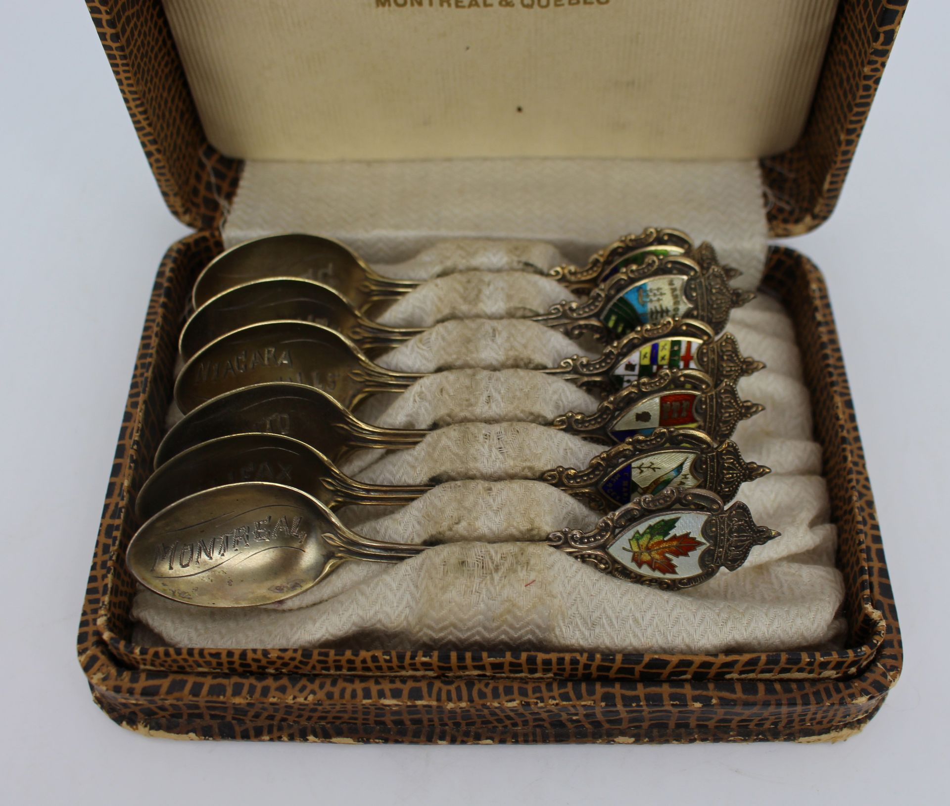 Cased Morris Michaels Enamel Silver Spoons - Image 2 of 5