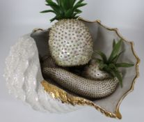 Vintage Ceramic Italian Centrepiece with Sequinned Fruits