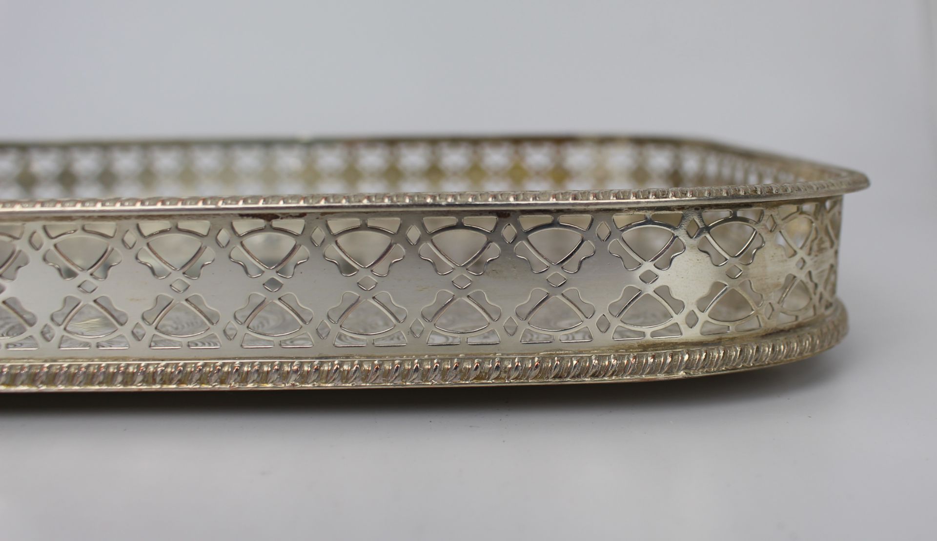 Vintage Galleried Silver Plated Tray - Image 3 of 5