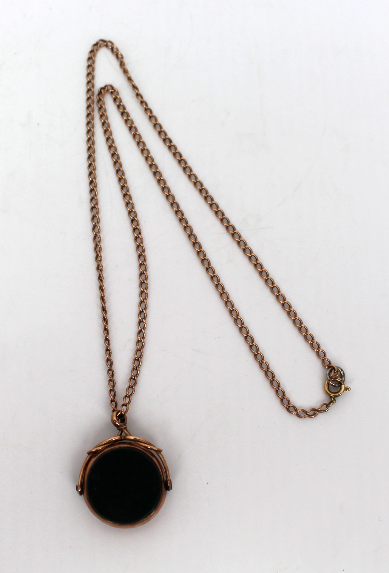 Agate Seal on Gold Chain