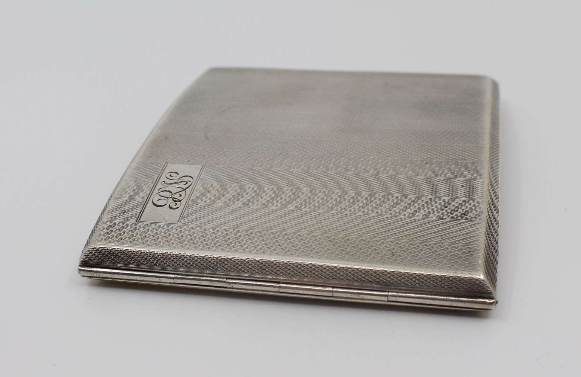 Solid Silver Cigarette Case by Smith & Bartlam 1934 - Image 3 of 8