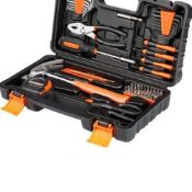 New Boxed Home Tool Kit, 57-Piece Basic Tool Kit With Storage Case.