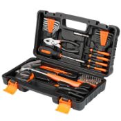 ENGiNDOT Home Tool Kit, 57-Piece Basic Tool kit with Storage Case.