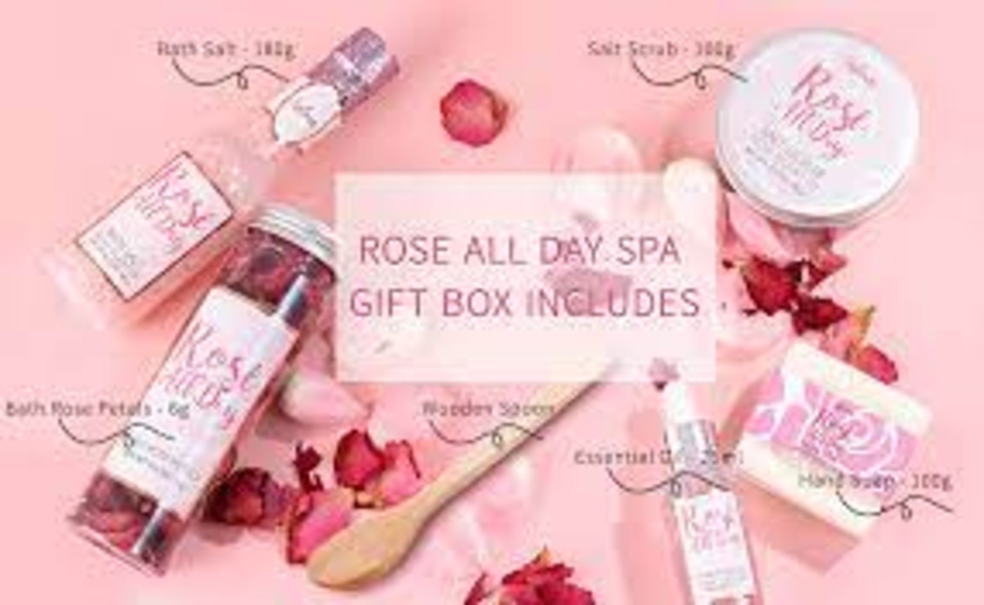 New Packaged Rose All Day Bath Gift Box. (Sku:Bff-Bp-11) Best Gift Set For Women - Our Spa - Image 2 of 2