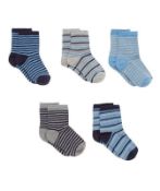 2x Packs of 5 Mothercare 3-4 Years Striped Design Baby Socks KA737 High Quality Comfort