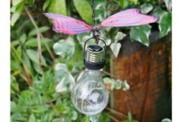 20x Mixed (Blue Or Pink) Solar Butterfly Bulbs