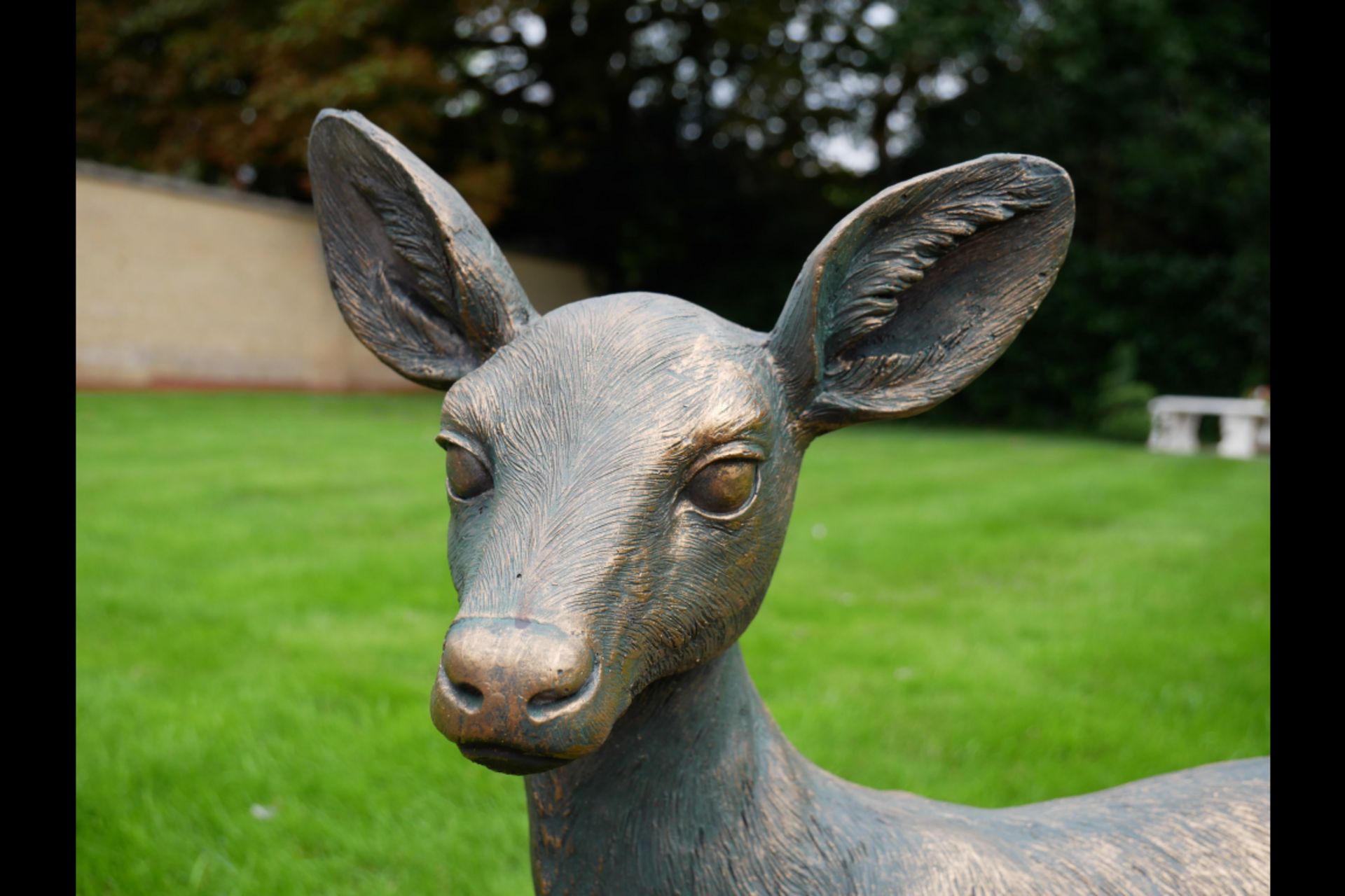 Large Baby Deer Garden Ornament - Image 3 of 5