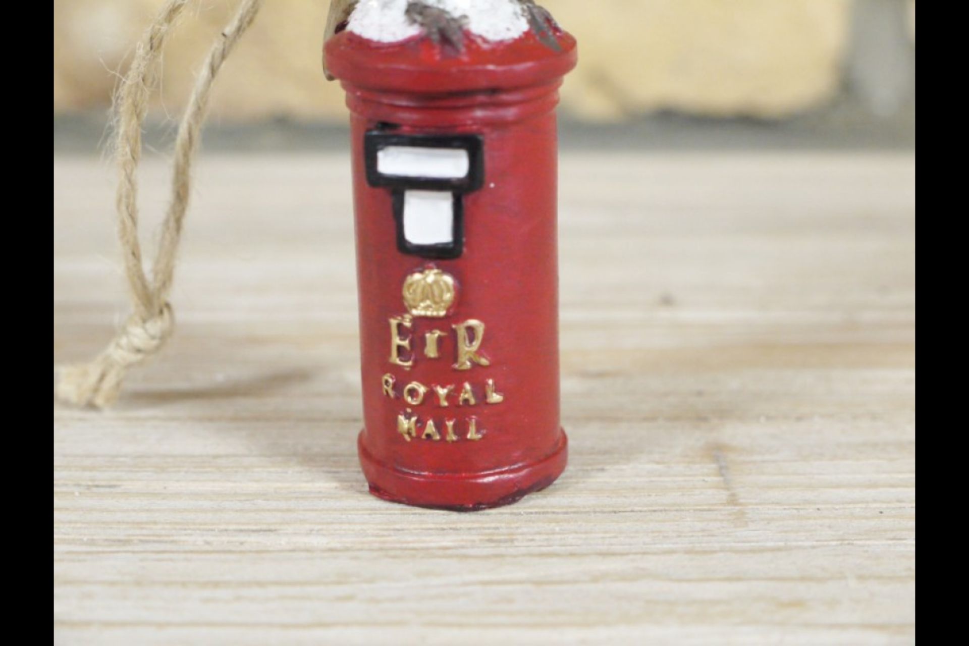 Rare, Last Ornament of The Robin on Queen Elizabeth Post Box