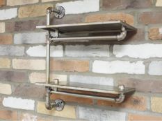 Industrial Silver Pipe Shelving