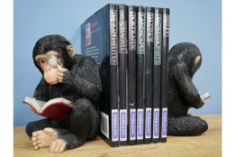 4x Monkey Bookends/Ornaments