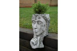 Large Tranquil Design Head Planter