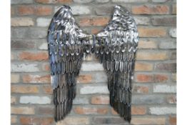 2x Silver Angel Wings