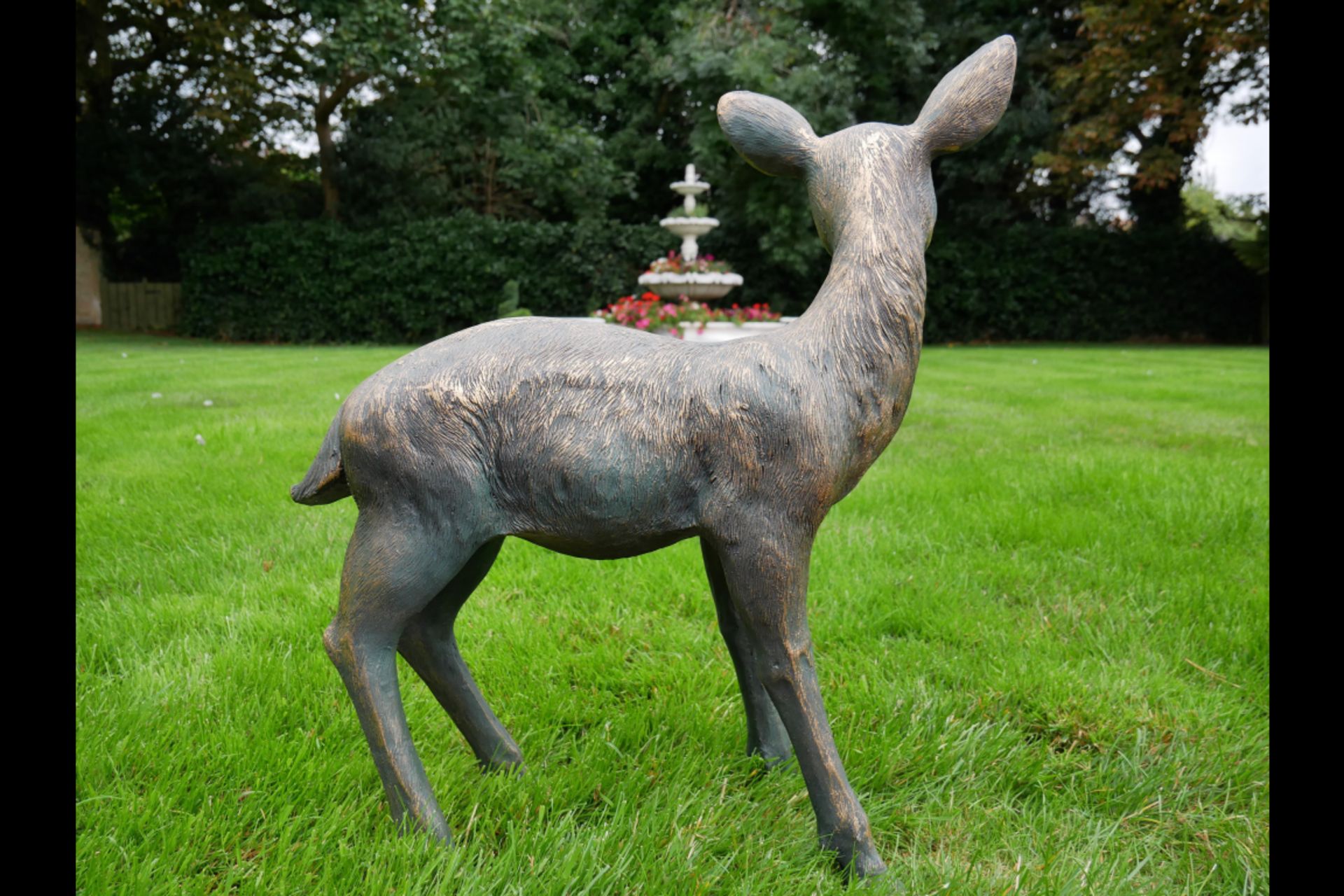 Large Baby Deer Garden Ornament - Image 2 of 5