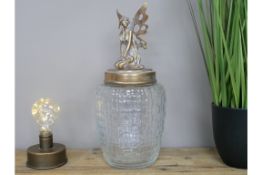 2x Gazing Fairy Glass Jar/Storage Container