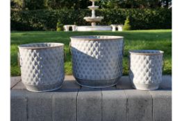 Set of 3 Metal Planters